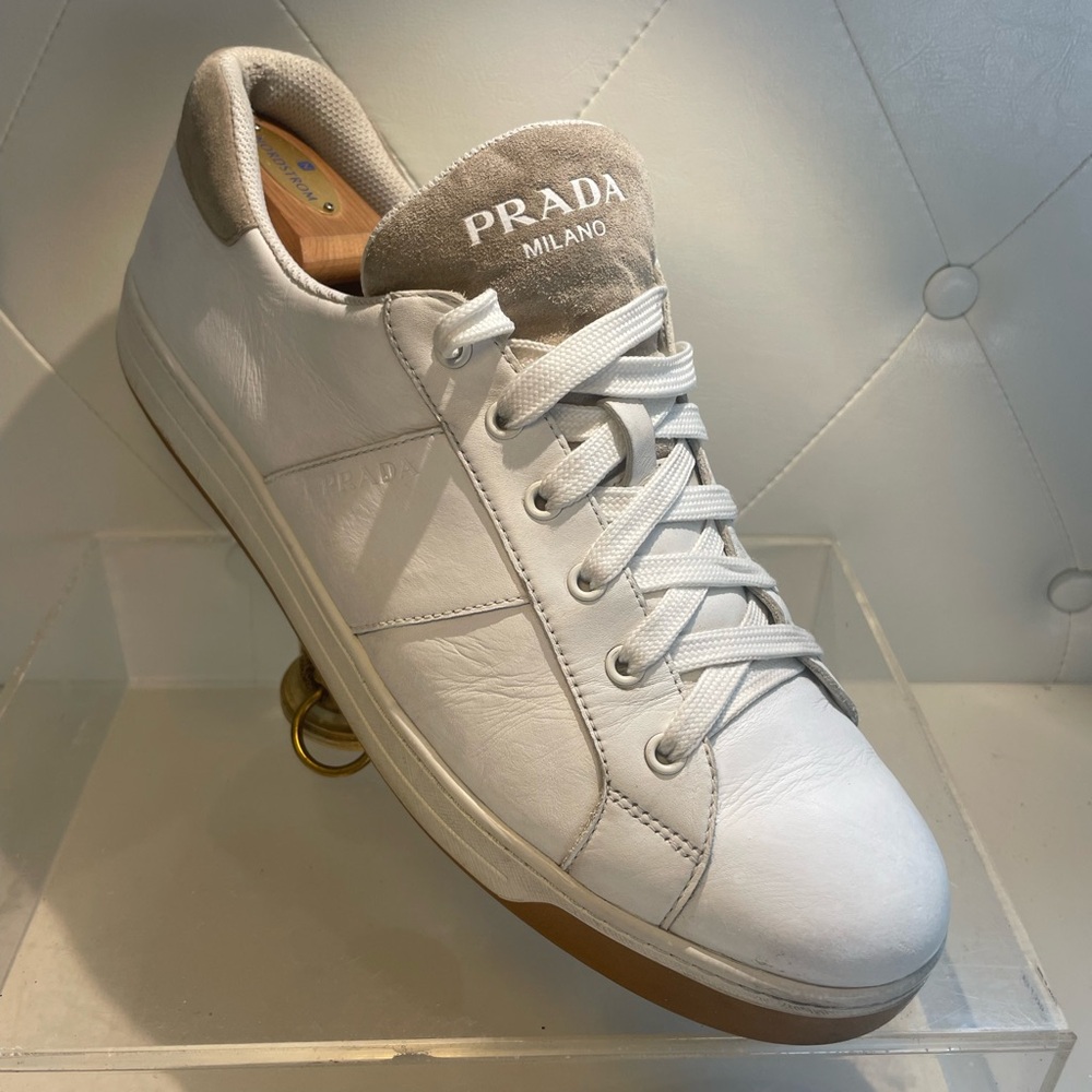 Prada Milano Men's White Sneakerssz 11.5 made in italy - Picture 6 of 16